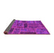 Sideview of Patchwork Purple Transitional Rug, abs5596pur