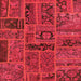 Square Patchwork Orange Transitional Rug, abs5596org