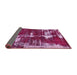 Sideview of Abstract Deep Mauve Purple Modern Rug, abs5597