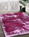 Machine Washable Abstract Deep Mauve Purple Rug in a Family Room, wshabs5597
