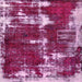 Square Machine Washable Abstract Deep Mauve Purple Rug, wshabs5597