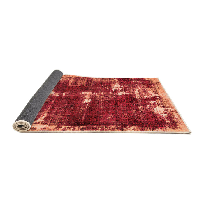 Sideview of Abstract Orange Modern Rug, abs5597org