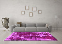 Machine Washable Abstract Pink Modern Rug, wshabs5597pnk