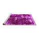 Sideview of Machine Washable Abstract Pink Modern Rug, wshabs5597pnk