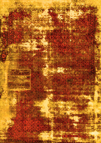 Abstract Yellow Modern Rug, abs5597yw