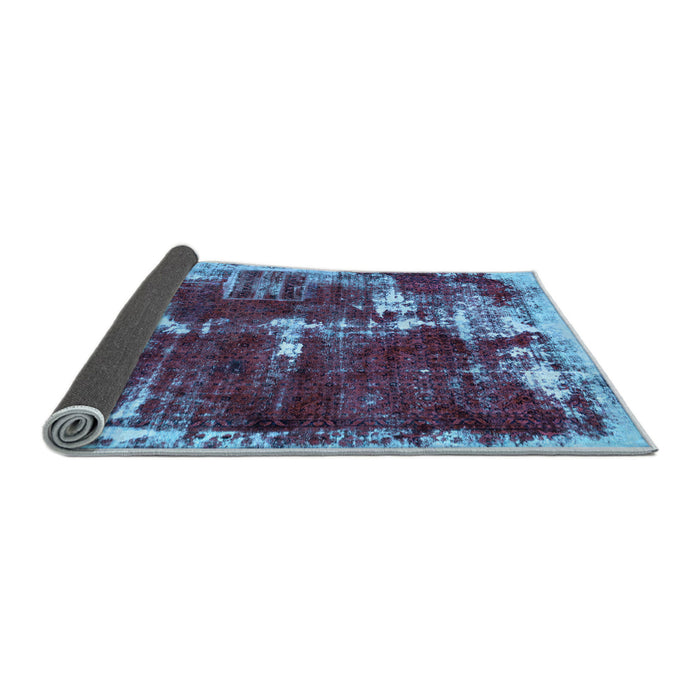 Sideview of Abstract Light Blue Modern Rug, abs5597lblu
