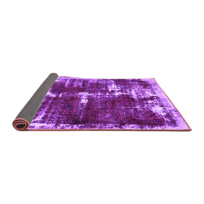 Sideview of Abstract Purple Modern Rug, abs5597pur