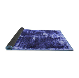 Sideview of Abstract Blue Modern Rug, abs5597blu