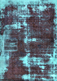 Abstract Turquoise Modern Rug, abs5597turq