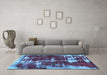 Machine Washable Abstract Light Blue Modern Rug in a Living Room, wshabs5597lblu