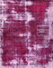 Machine Washable Abstract Deep Mauve Purple Rug, wshabs5597