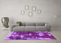 Machine Washable Abstract Purple Modern Rug, wshabs5597pur