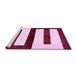 Sideview of Machine Washable Abstract Pink Modern Rug, wshabs5598pnk