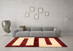 Machine Washable Abstract Orange Modern Area Rugs in a Living Room, wshabs5598org