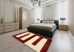 Abstract Sun Yellow Modern Rug in a Bedroom, abs5598