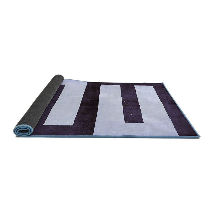 Sideview of Abstract Blue Modern Rug, abs5598blu