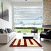 Square Abstract Sun Yellow Modern Rug in a Living Room, abs5598