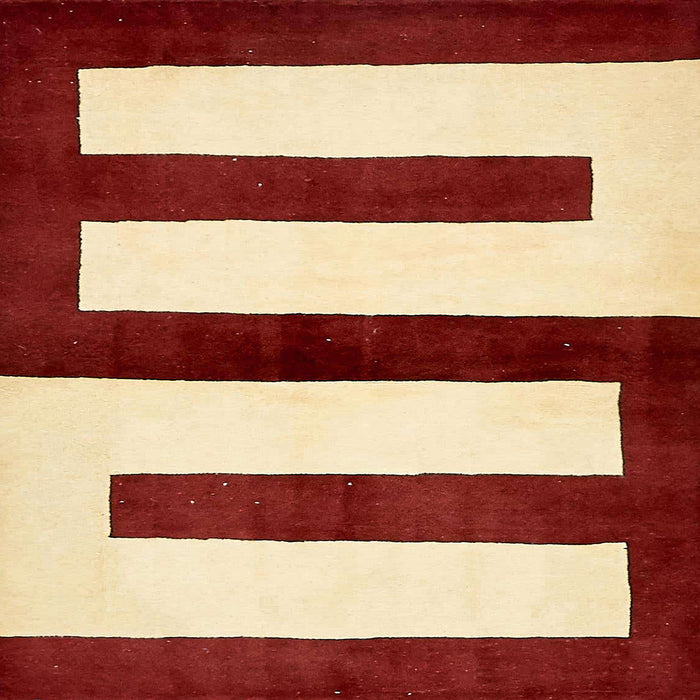 Square Abstract Sun Yellow Modern Rug, abs5598