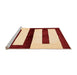 Sideview of Machine Washable Abstract Orange Modern Area Rugs, wshabs5598org