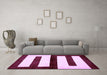 Machine Washable Abstract Purple Modern Area Rugs in a Living Room, wshabs5598pur