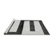 Sideview of Machine Washable Abstract Gray Modern Rug, wshabs5598gry