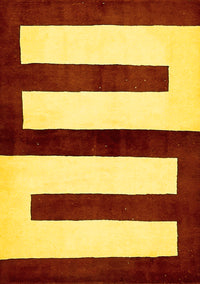 Abstract Yellow Modern Rug, abs5598yw