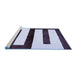 Sideview of Machine Washable Abstract Blue Modern Rug, wshabs5598blu