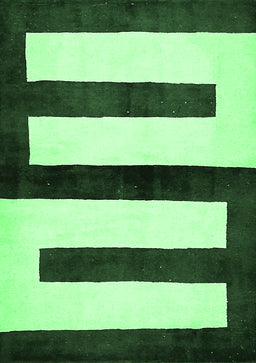 Abstract Emerald Green Modern Rug, abs5598emgrn