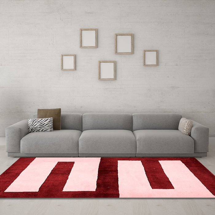 Modern Red Washable Rugs