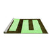 Sideview of Machine Washable Abstract Green Modern Area Rugs, wshabs5598grn