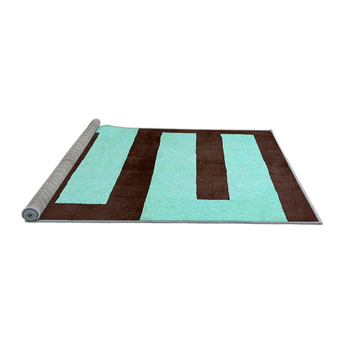 Sideview of Machine Washable Abstract Light Blue Modern Rug, wshabs5598lblu