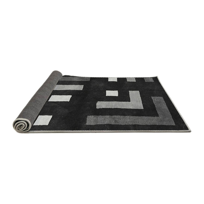 Sideview of Abstract Gray Modern Rug, abs5599gry