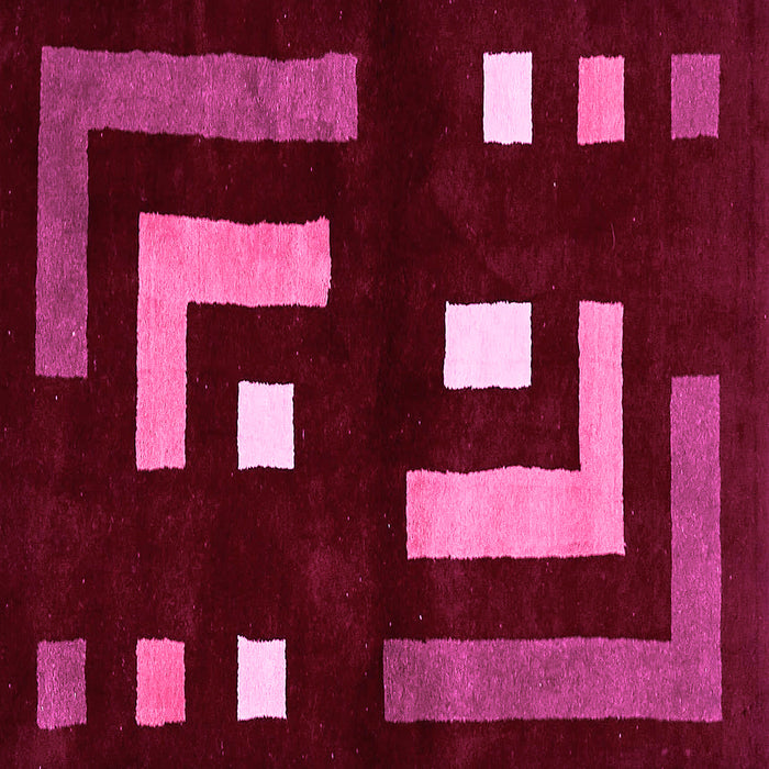 Square Abstract Pink Modern Rug, abs5599pnk