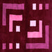 Square Abstract Pink Modern Rug, abs5599pnk