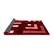 Abstract Red Modern Area Rugs