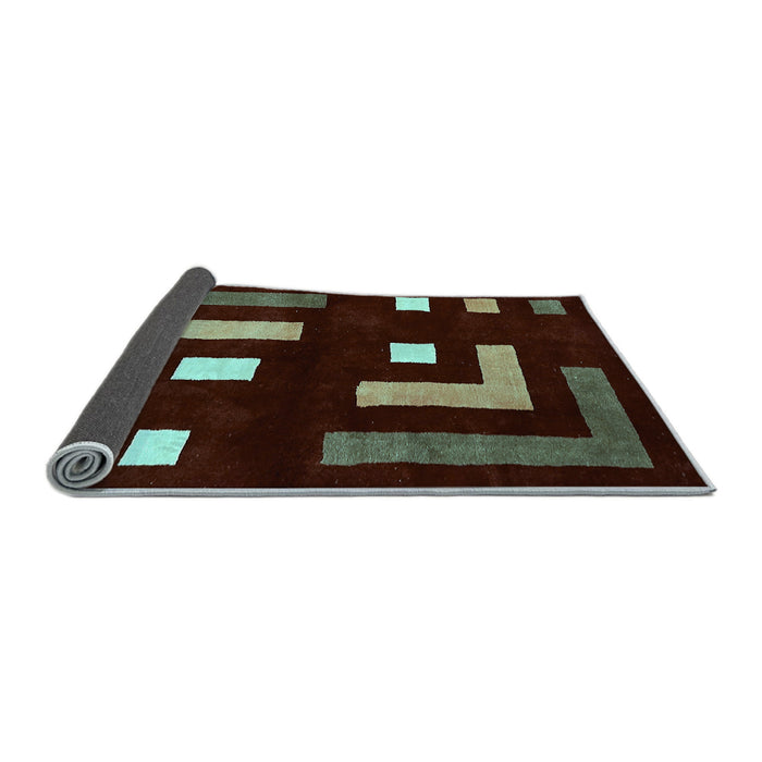 Sideview of Abstract Light Blue Modern Rug, abs5599lblu