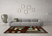 Machine Washable Abstract Light Blue Modern Rug in a Living Room, wshabs5599lblu