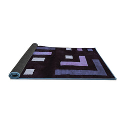 Sideview of Abstract Blue Modern Rug, abs5599blu