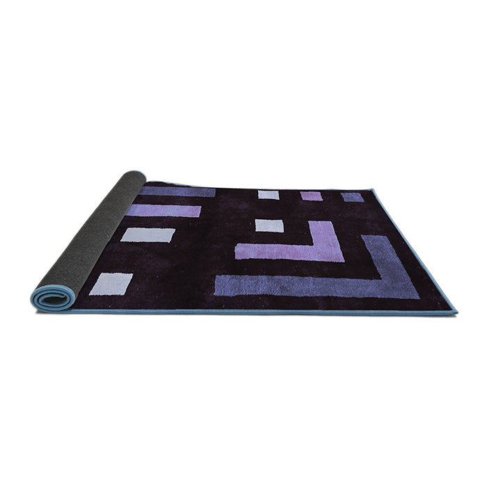 Sideview of Abstract Blue Modern Rug, abs5599blu