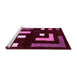 Sideview of Machine Washable Abstract Purple Modern Area Rugs, wshabs5599pur