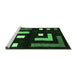 Sideview of Machine Washable Abstract Emerald Green Modern Area Rugs, wshabs5599emgrn