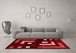 Modern Red Washable Rugs