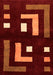 Abstract Orange Modern Rug, abs5599org