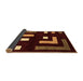 Sideview of Abstract Brown Modern Rug, abs5599brn