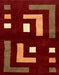 Machine Washable Abstract Chocolate Brown Rug, wshabs5599