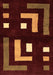 Abstract Brown Modern Rug, abs5599brn