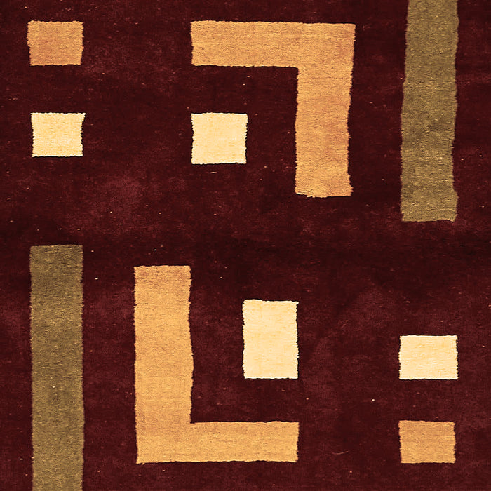 Abstract Brown Modern Rug, abs5599brn