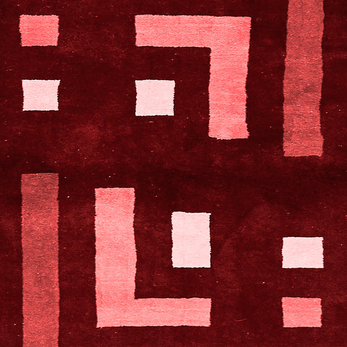 Abstract Red Modern Area Rugs