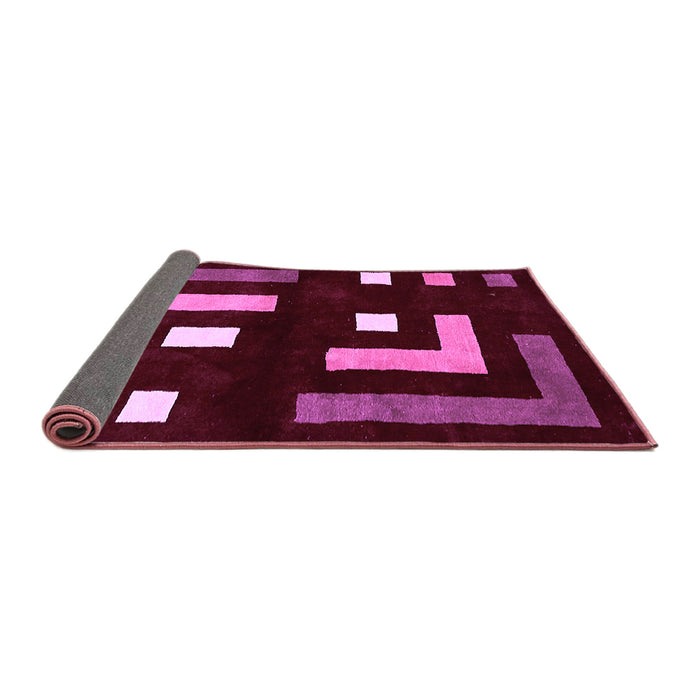 Sideview of Abstract Purple Modern Rug, abs5599pur