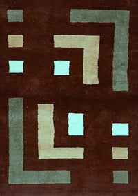 Abstract Light Blue Modern Rug, abs5599lblu